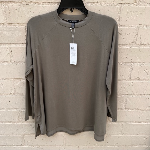 Eileen Fisher Fine Jersey Crew Neck Top NEW - Picture 5 of 15